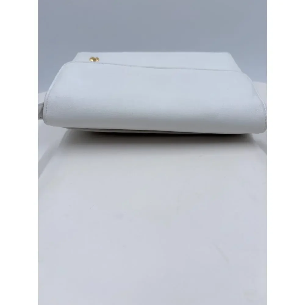 Ettienne white crossbody with wallet, makeup purse, detachable key ring and more